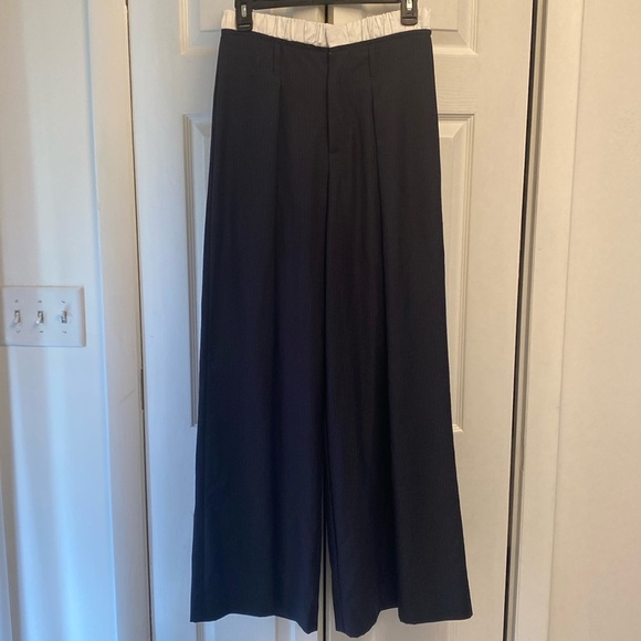 Zara Wide Leg Pin Stripe Pants - Picture 2 of 3